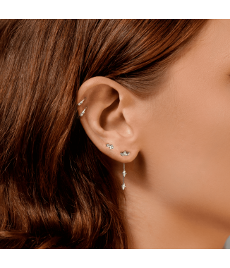 Charm Double Comète – Bijou d’oreille élégant en acier chirurgical 316L