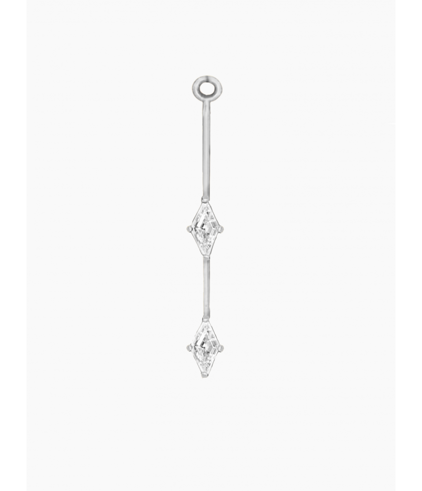 Charm Double Comète – Bijou d’oreille élégant en acier chirurgical 316L