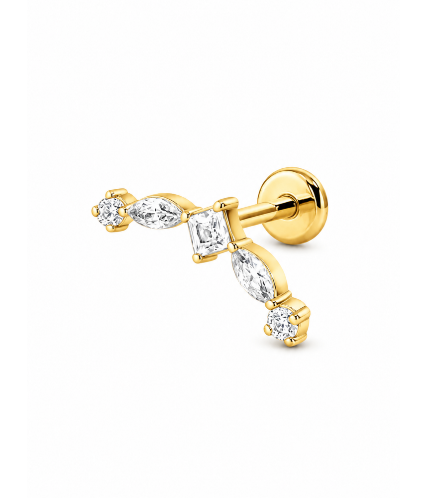 Labret Halo – Bijou d’oreille élégant en acier chirurgical
